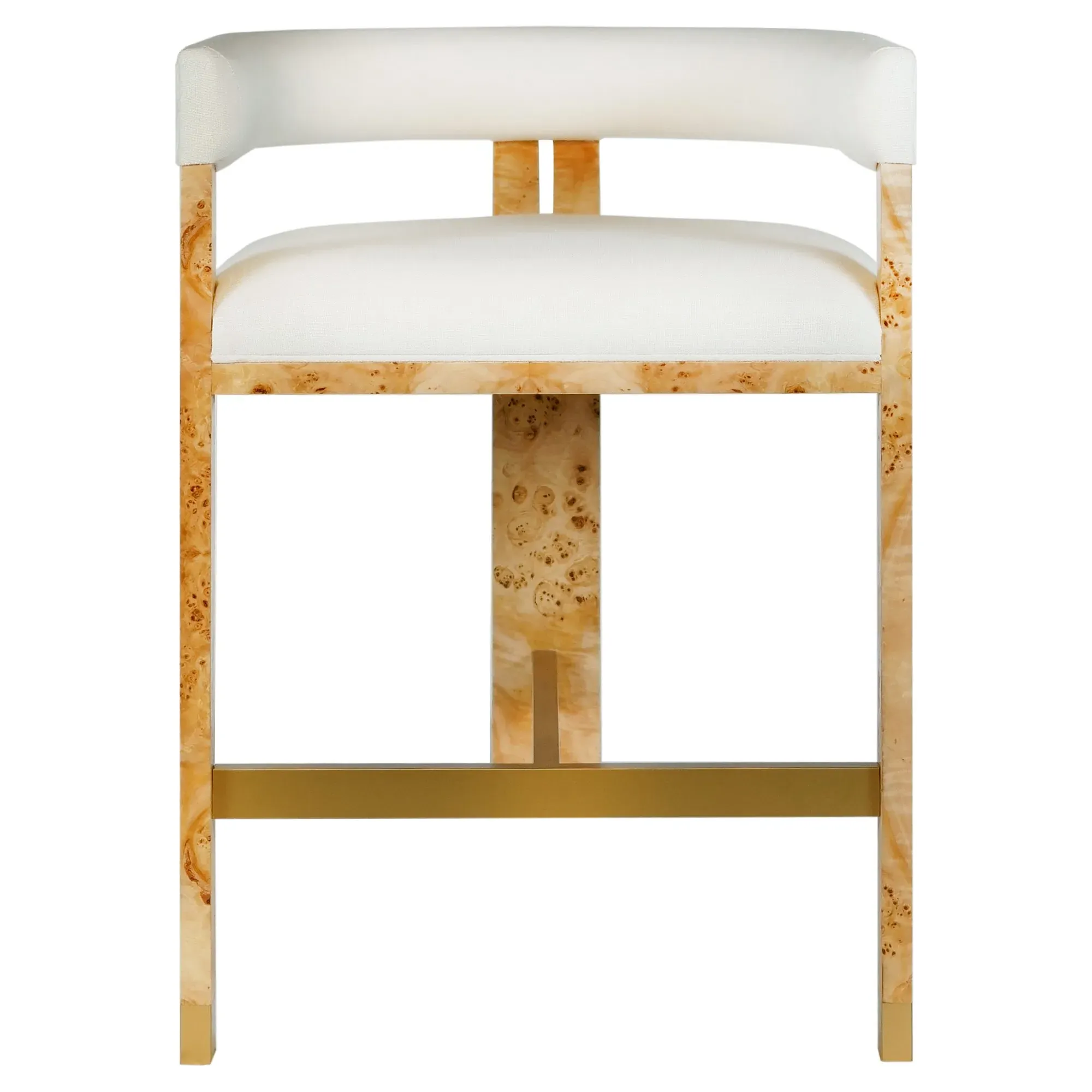 Cruise Barrel Counter Stool - White, Linen image