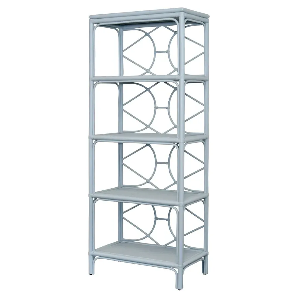 Danielle Bookcase - Light Blue, Rattan