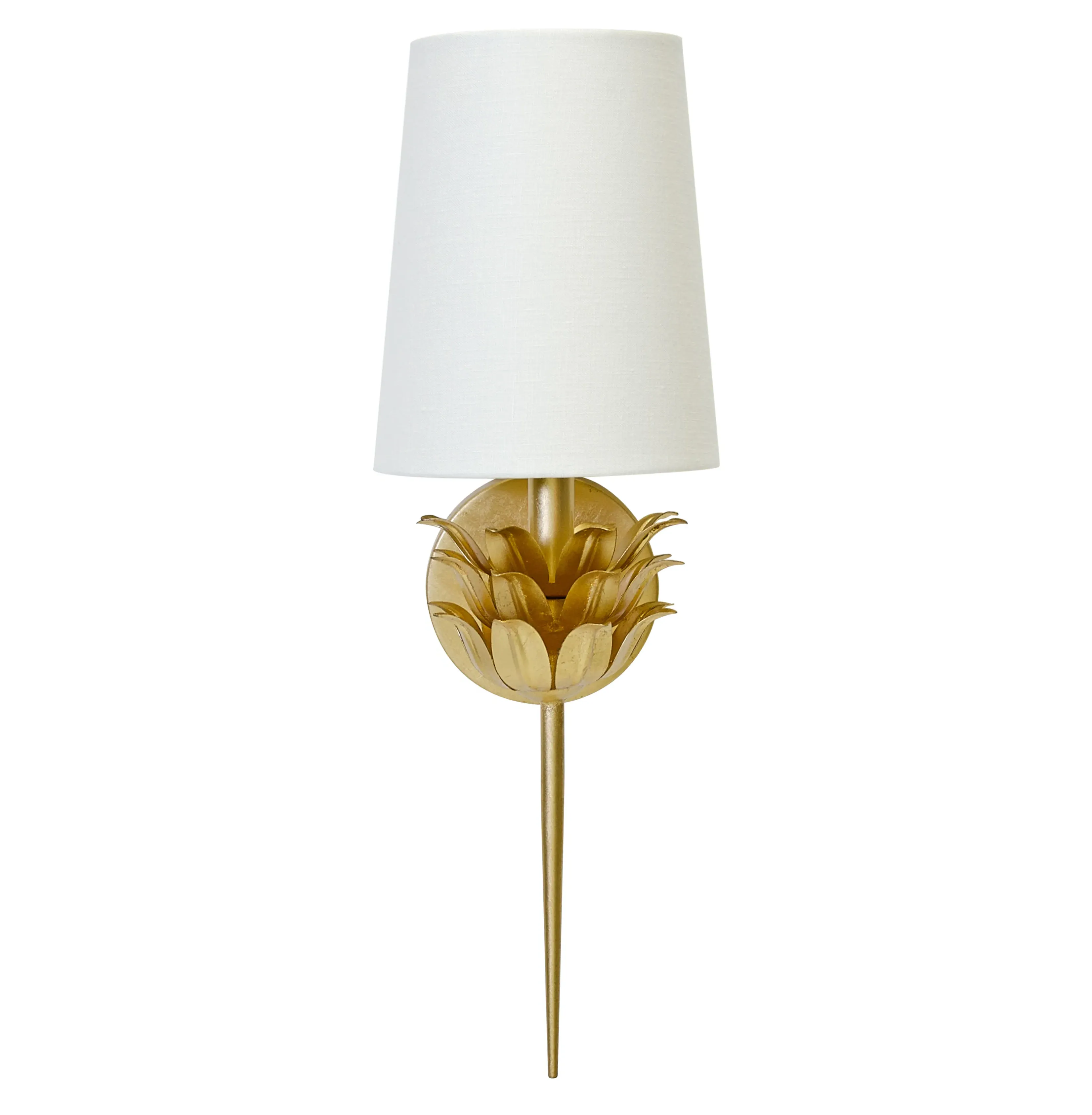 Delilah 3 Leaf Wall Sconce - Gold, Metal image