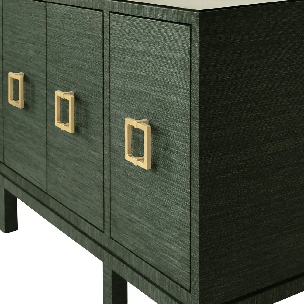 Effie Buffet - Green, Grasscloth