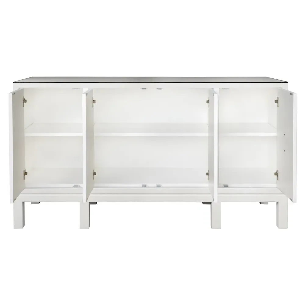 Effie Buffet - White, Linen