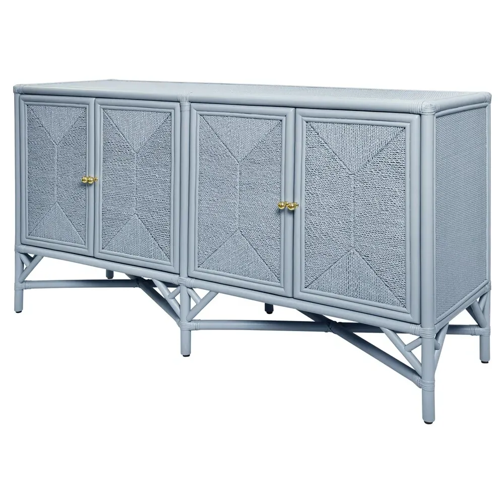 Eleanor Woven Rope Sideboard - Light Blue, Rattan