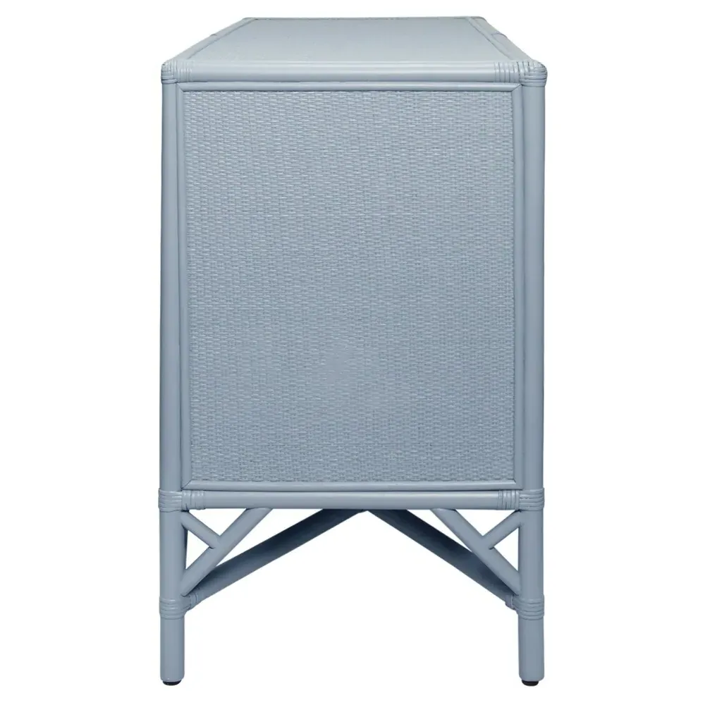 Eleanor Woven Rope Sideboard - Light Blue, Rattan