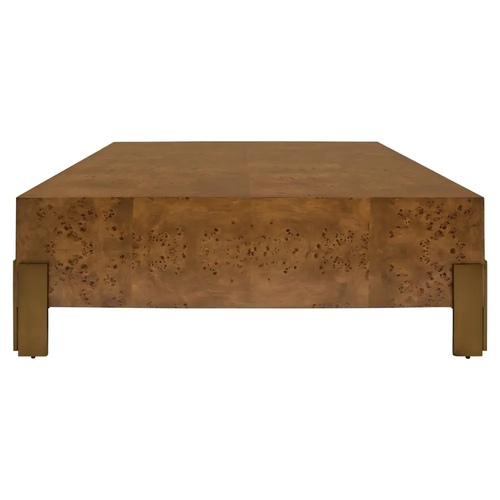 Enid Square Coffee Table - Dark Burl, Burl Wood