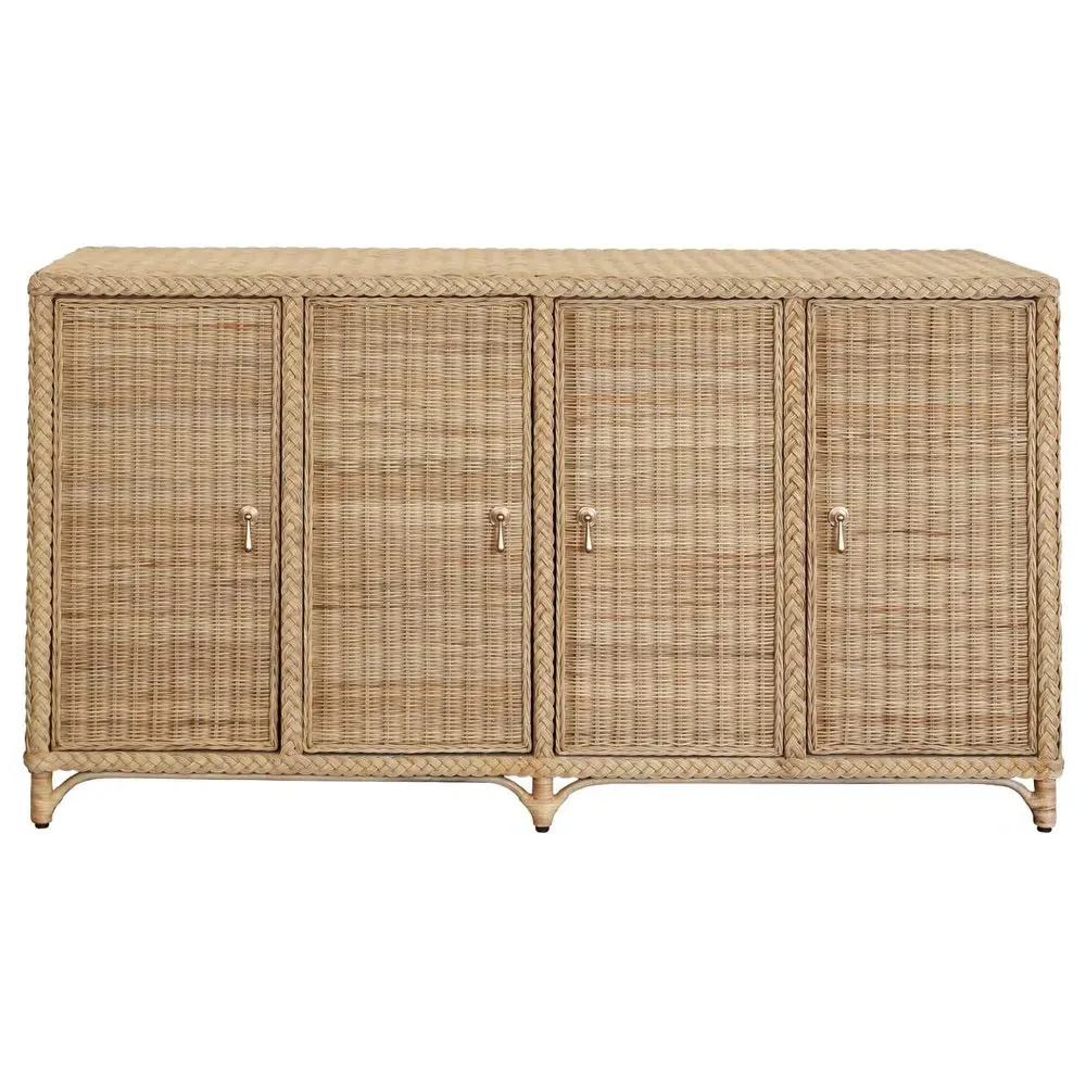 Evander Buffet with Brass Pulls - Natural, Rattan image
