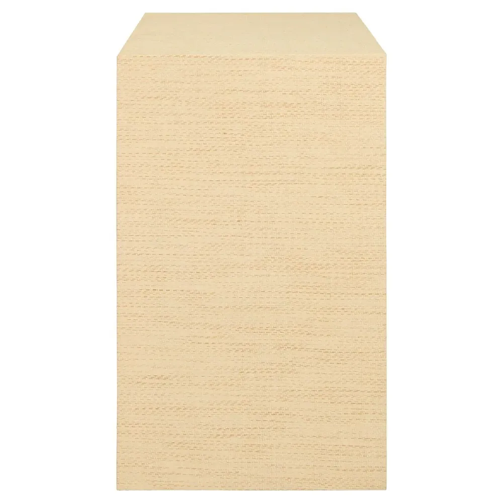 Ezra Side Table - Cerused, Grasscloth