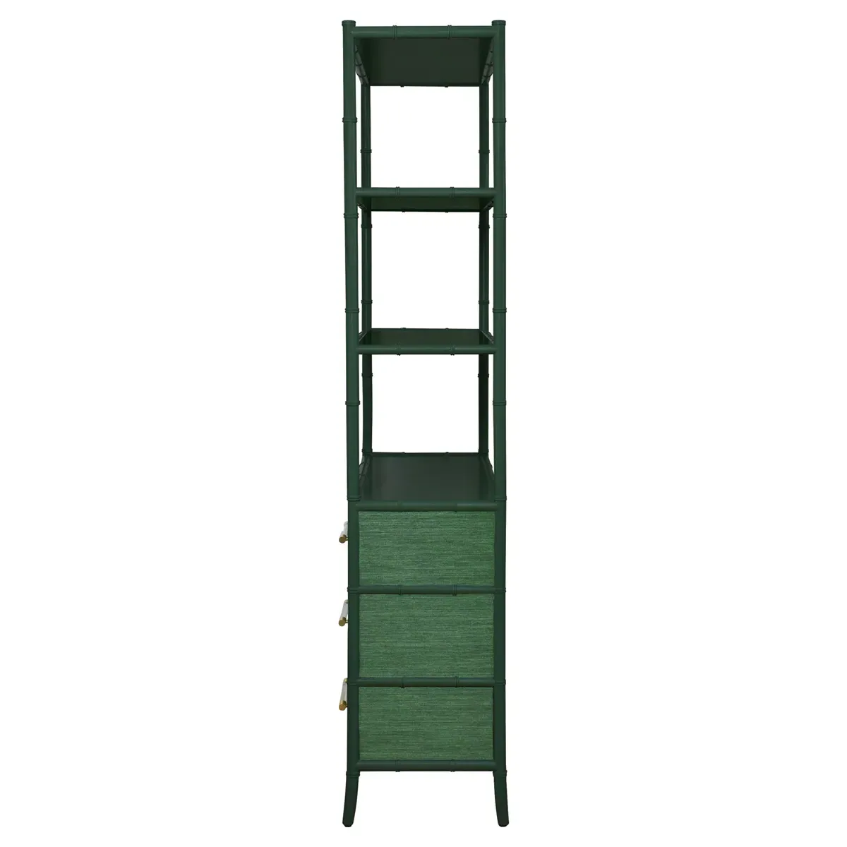 Flynn Bamboo Grasscloth Etagere - Green