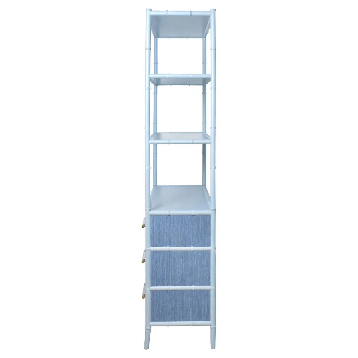Flynn Bamboo Grasscloth Etagere - Light Blue