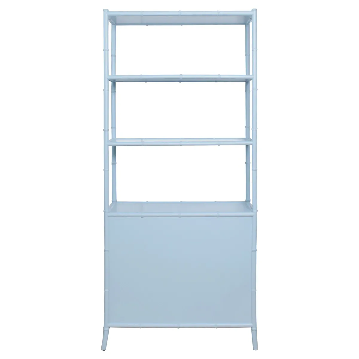 Flynn Bamboo Grasscloth Etagere - Light Blue