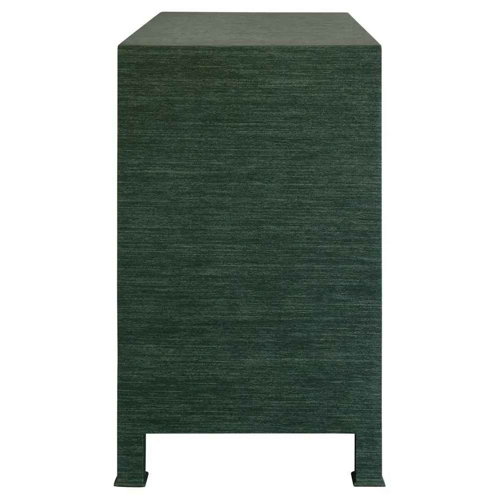 Getty Chest - Green, Grasscloth