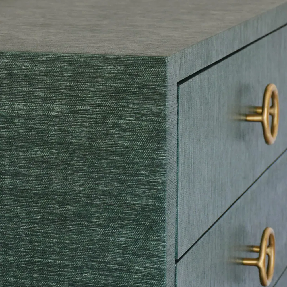 Getty Chest - Green, Grasscloth