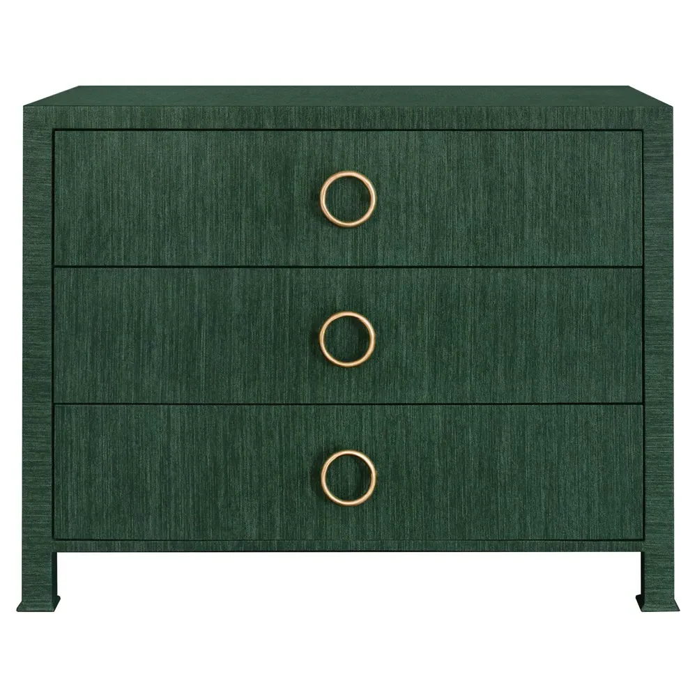 Getty Chest - Green, Grasscloth