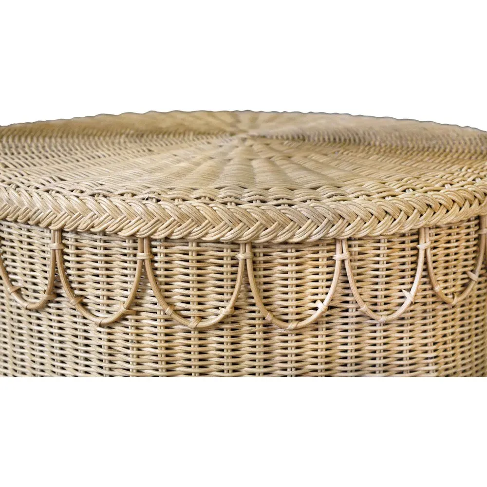 Giada Round Coffee Table - Natural, Rattan