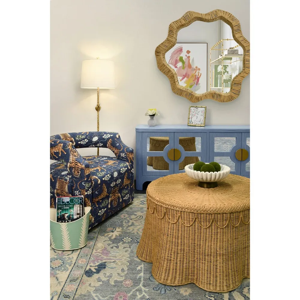 Giada Round Coffee Table - Natural, Rattan