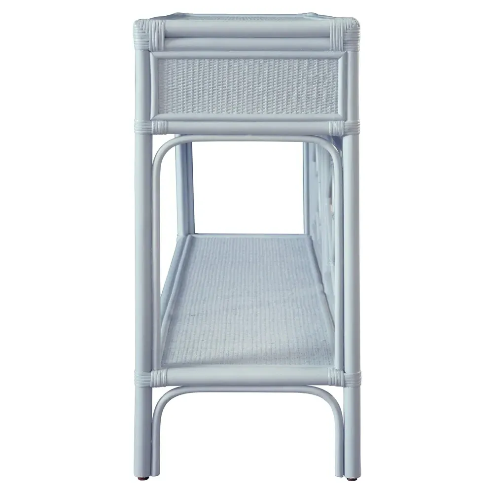 Gideon Console Table - Light Blue, Rattan