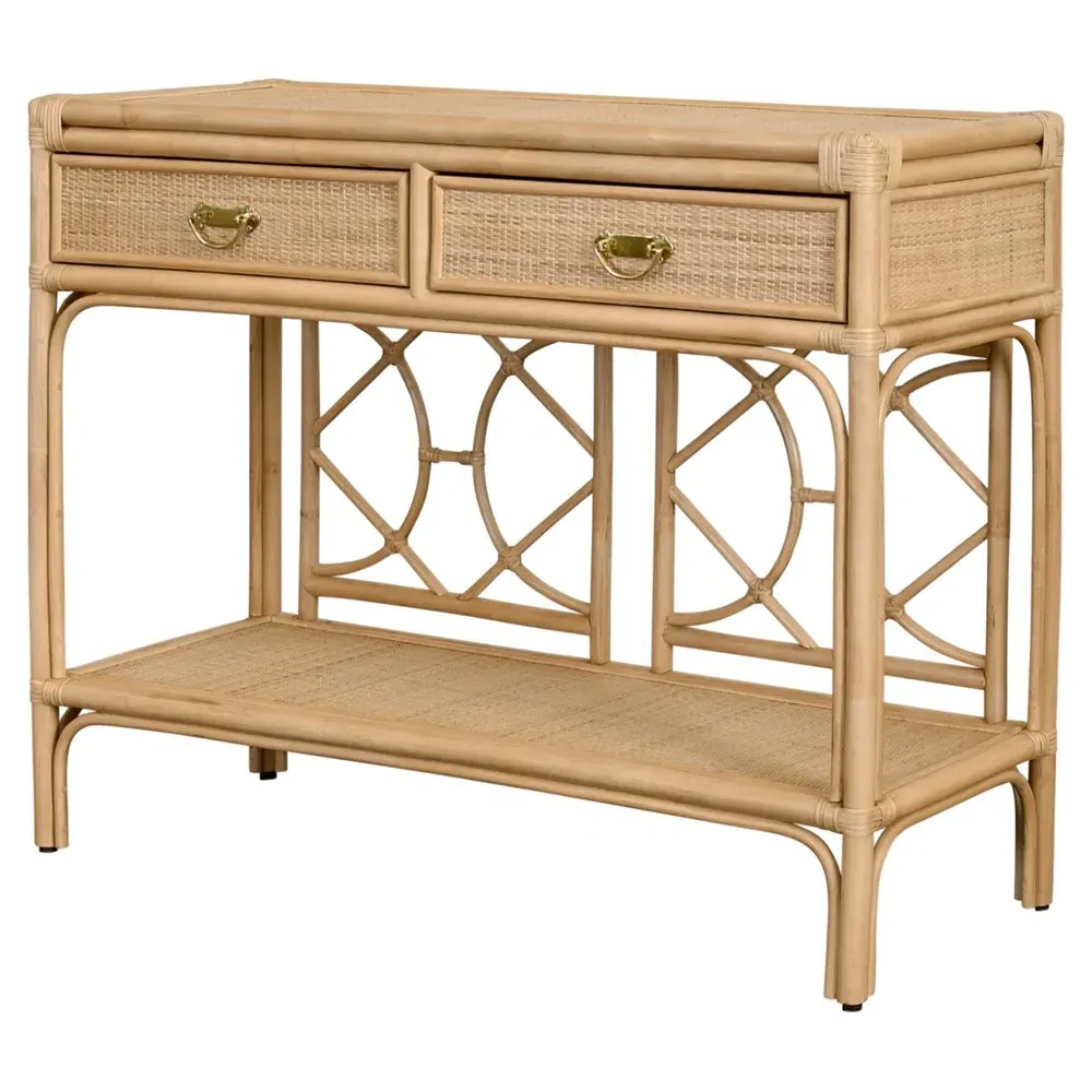 Gideon Console Table - Natural, Rattan