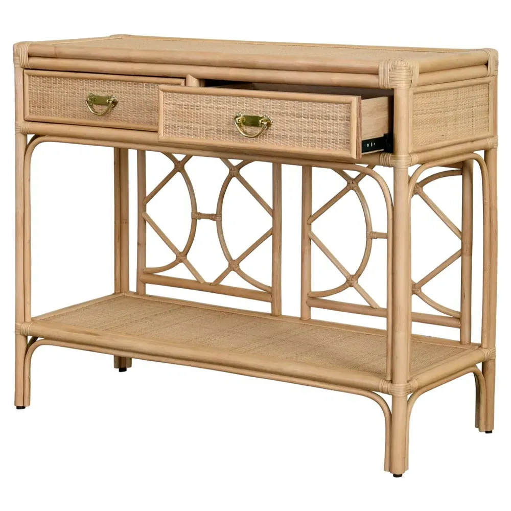 Gideon Console Table - Natural, Rattan