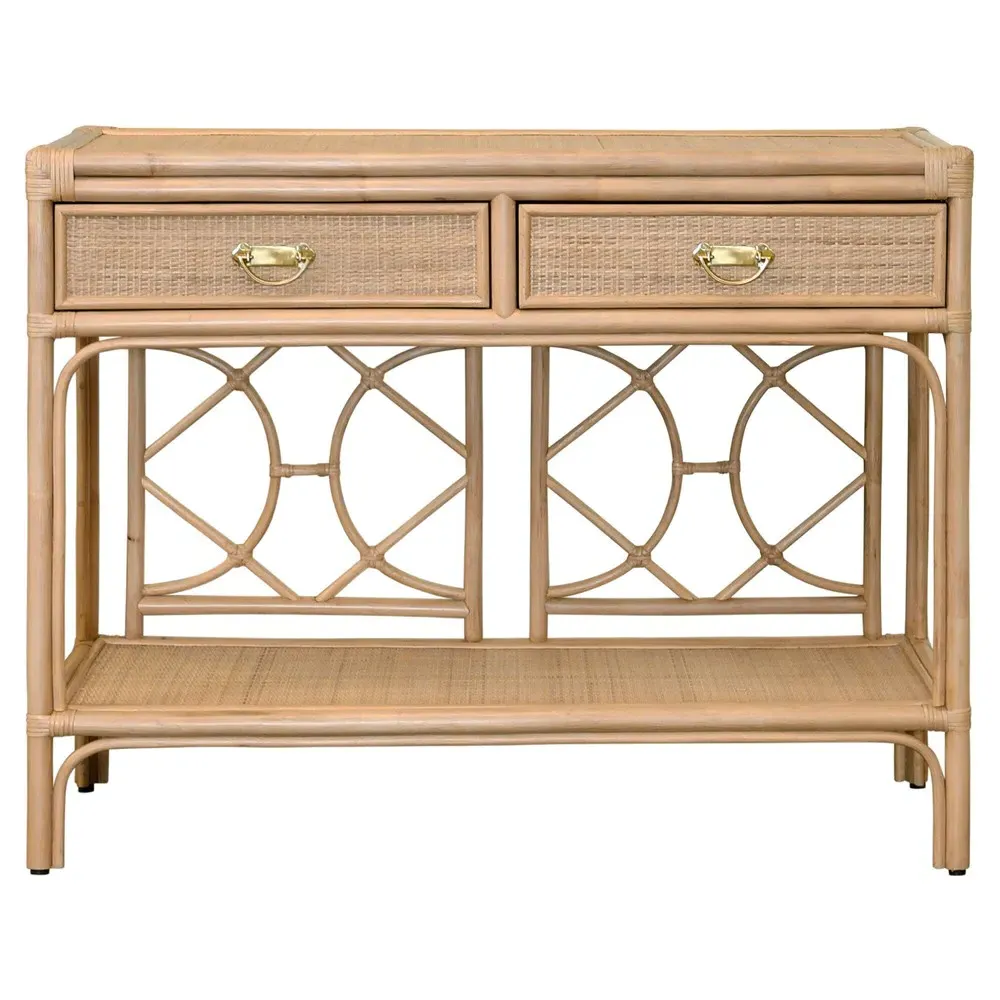 Gideon Console Table - Natural, Rattan