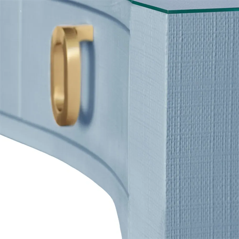 Gladys Desk - Light Blue, Linen