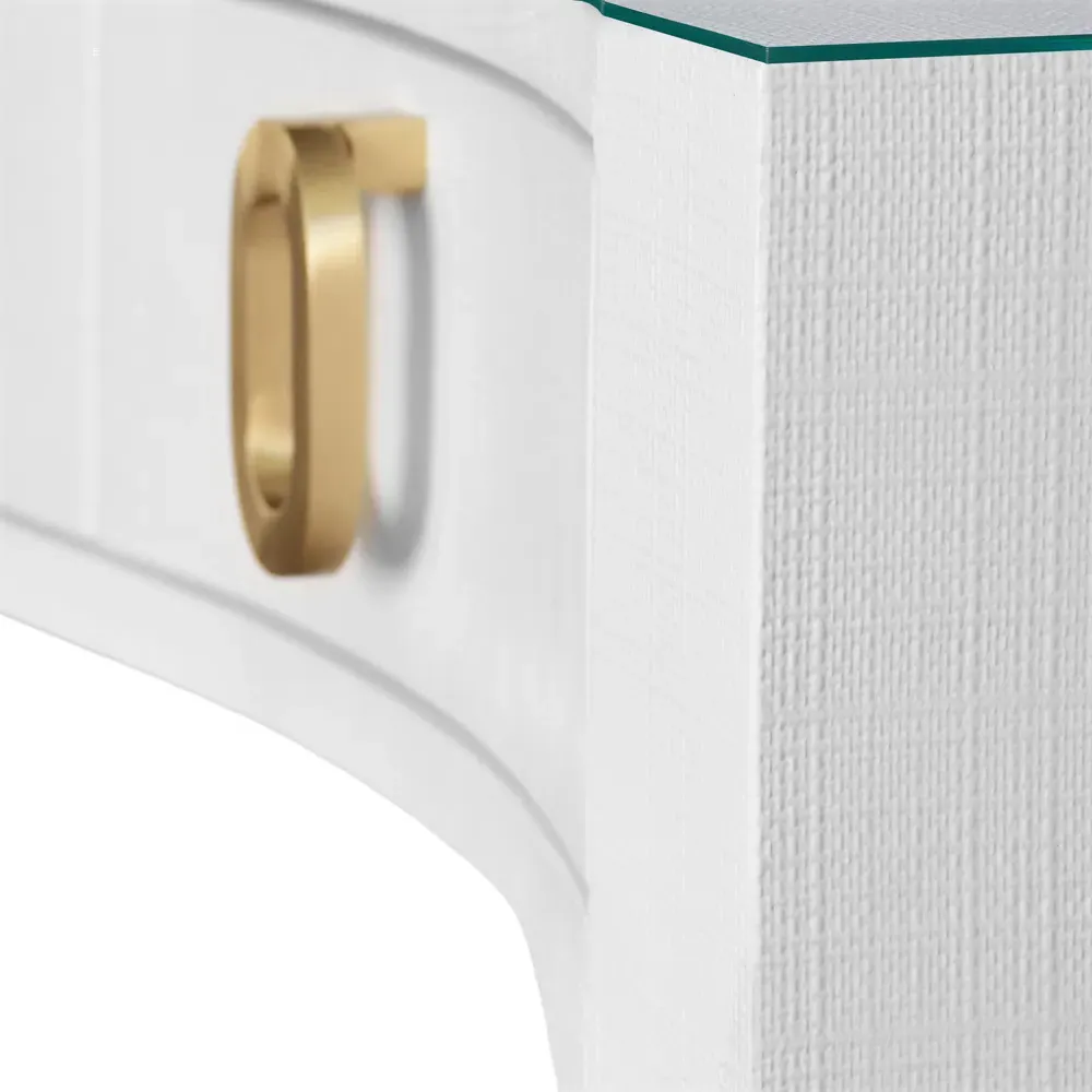 Gladys Desk - White, Linen