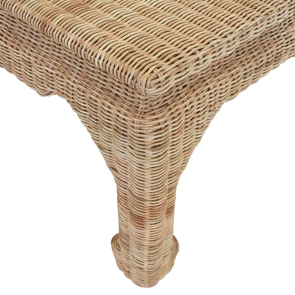 Guinevere Rectangular Coffee Table - Brown, Rattan