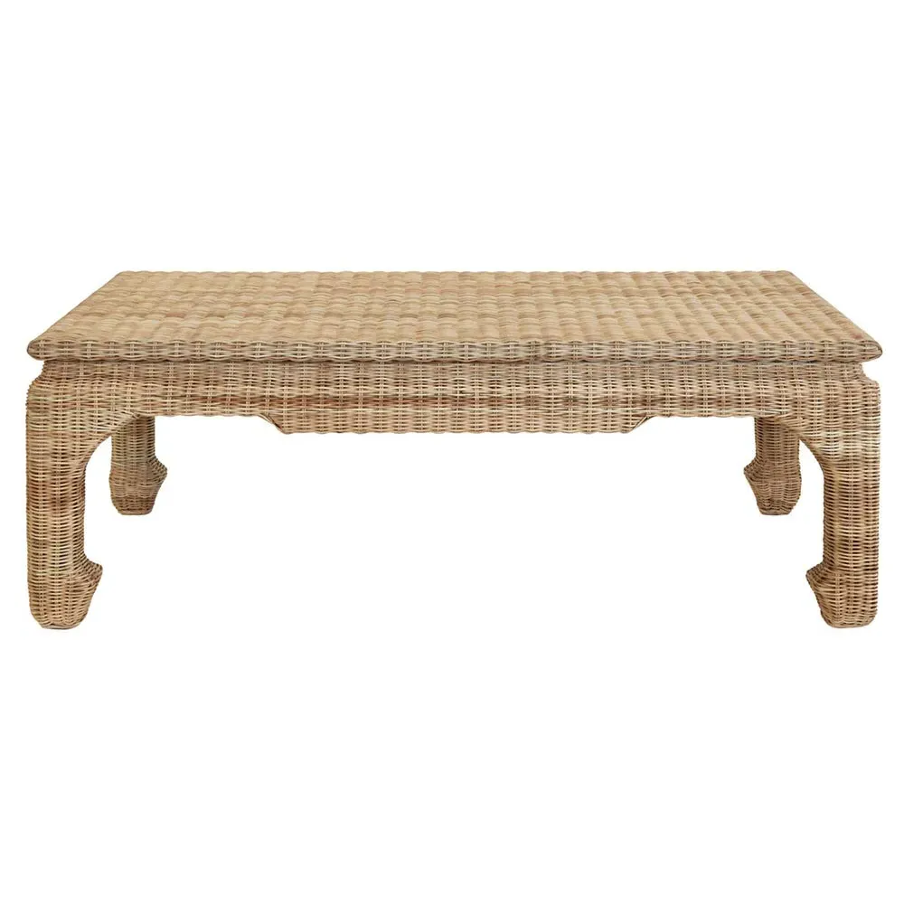 Guinevere Rectangular Coffee Table - Brown, Rattan image