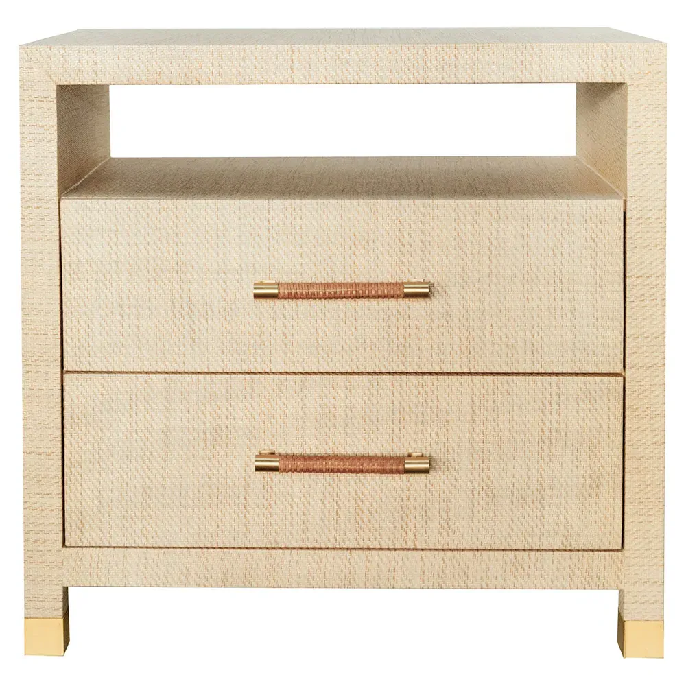 Hancock Side Table - Natural, Grasscloth image
