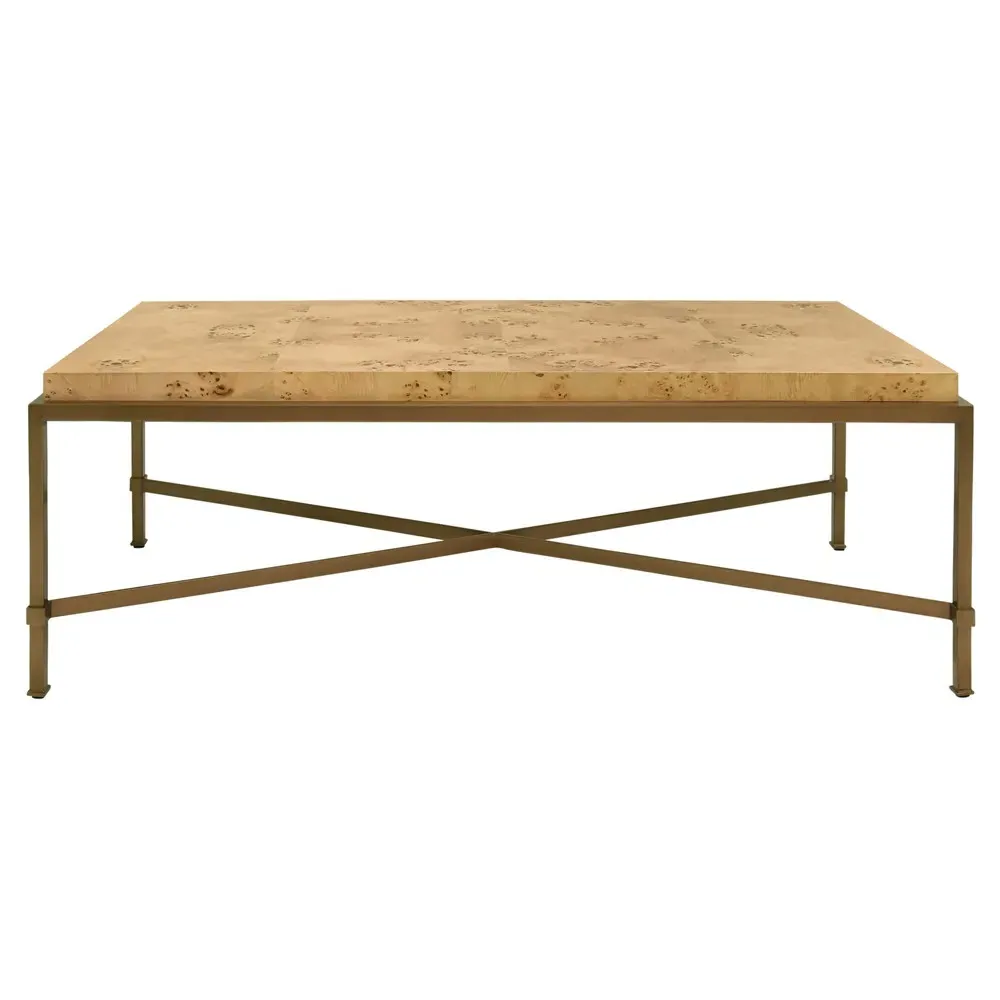 Hardwick Rectangular Coffee Table - Brown, Burl Wood image
