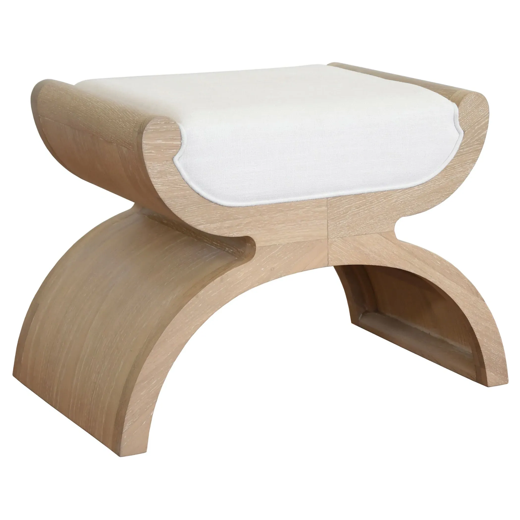 Janna Upholstered Seat Stool - Brown, Oak