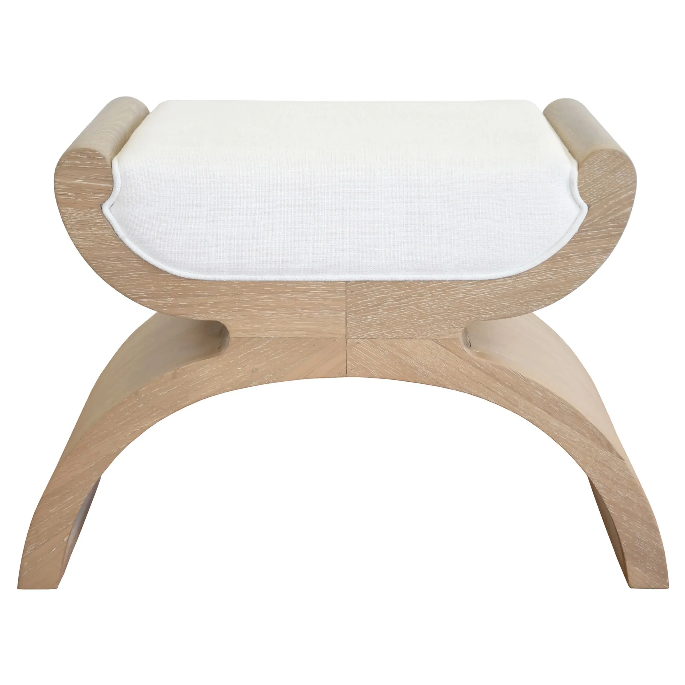 Janna Upholstered Seat Stool - Brown, Oak