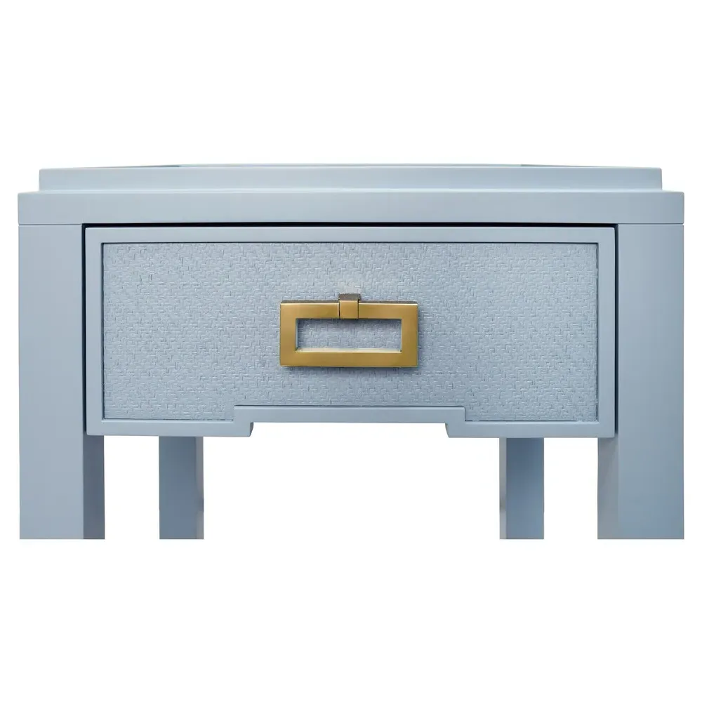 Jean Nightstand - Light Blue, Grasscloth