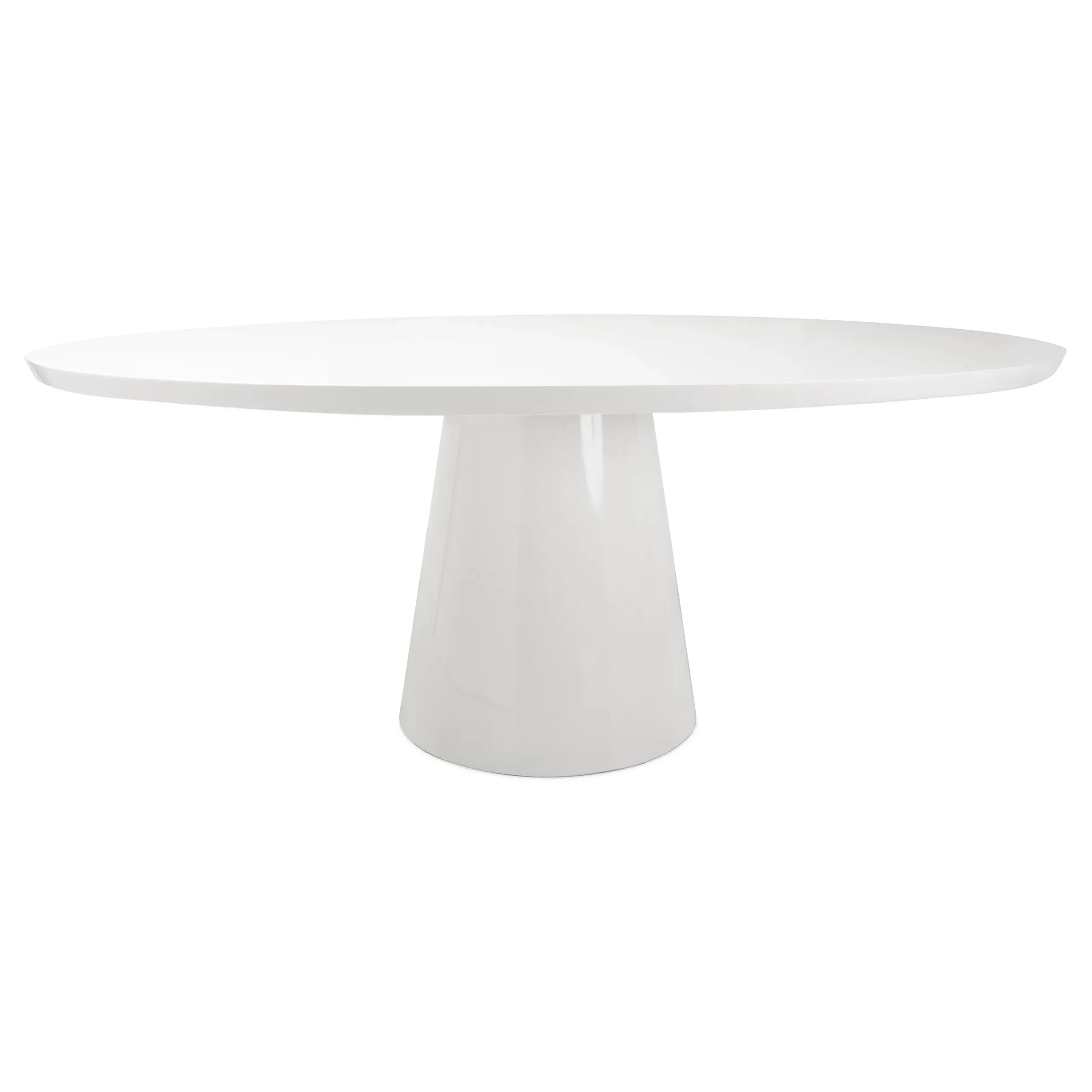 Jefferson Oval Dining Table - White, Wood