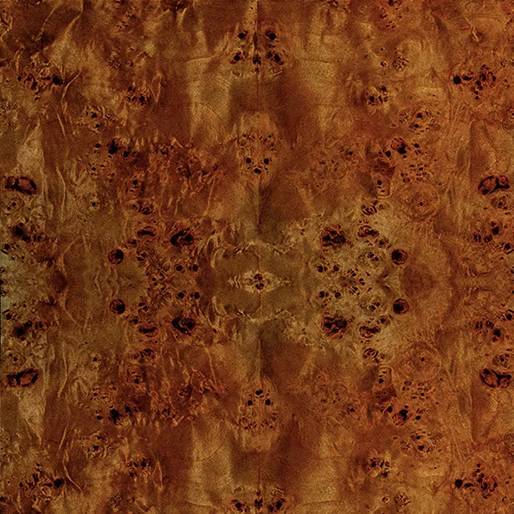 Jett Square Game Table - Brown, Burl Wood