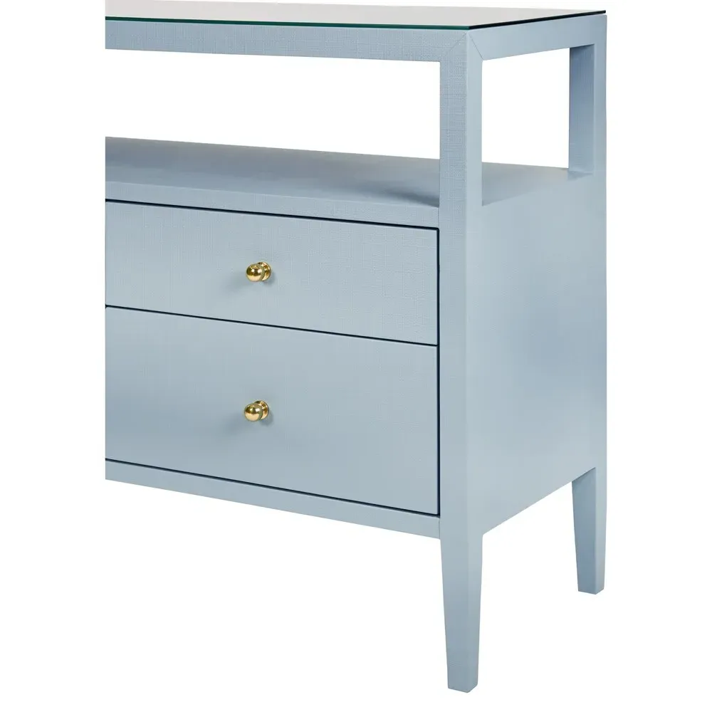 Jordan Console Table - Light Blue, Linen