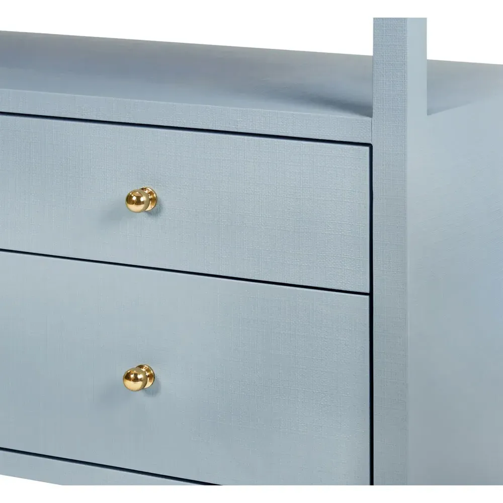 Jordan Console Table - Light Blue, Linen