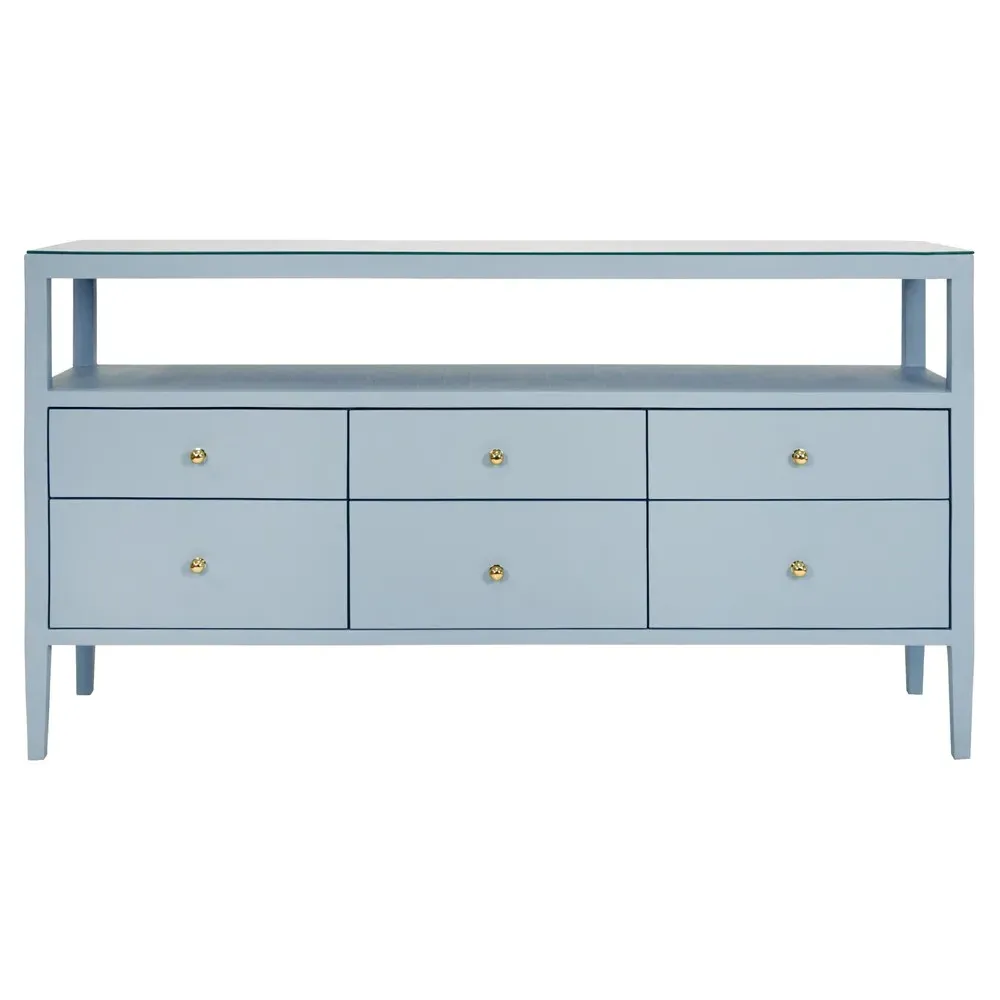 Jordan Console Table - Light Blue, Linen image