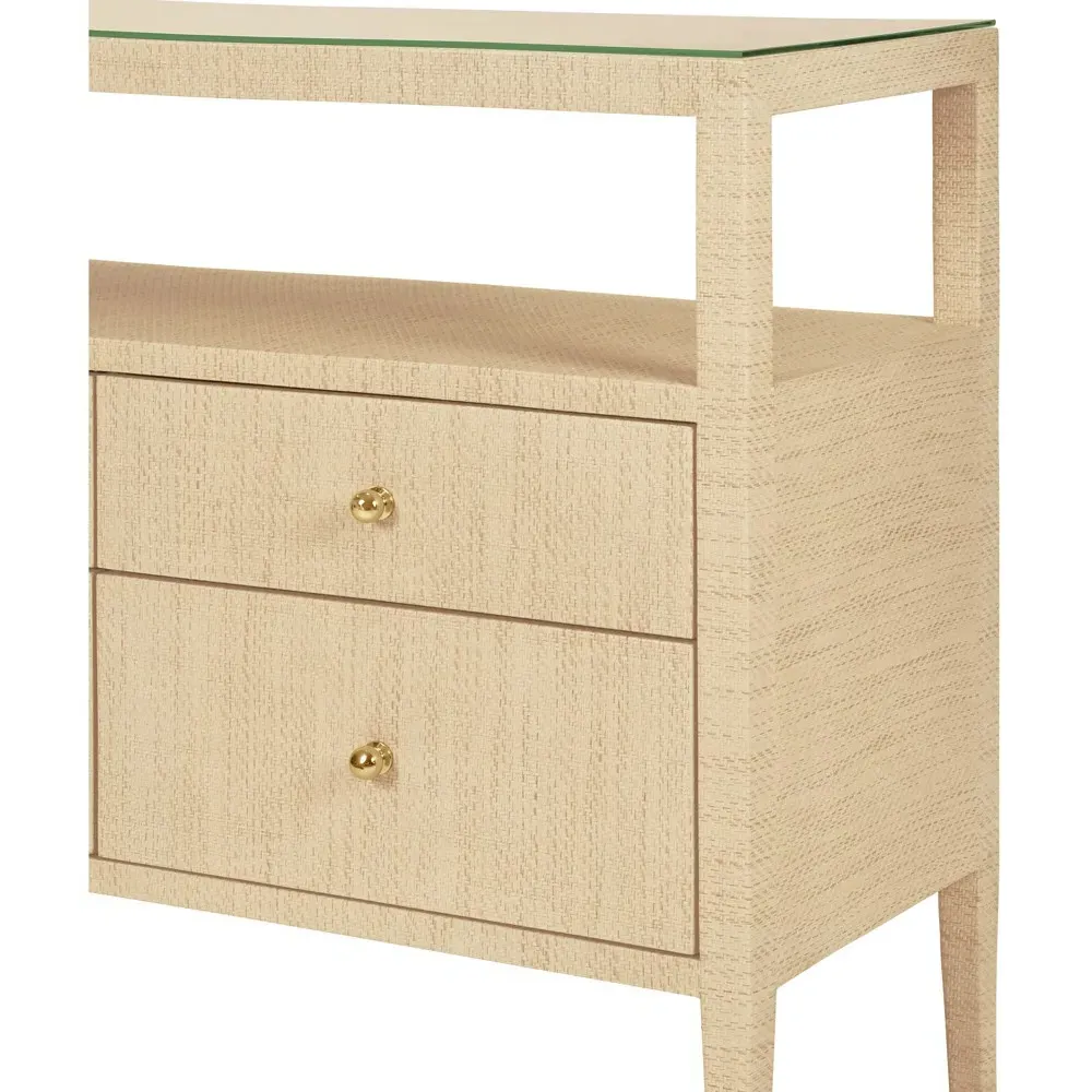 Jordan Console Table - Natural, Grasscloth
