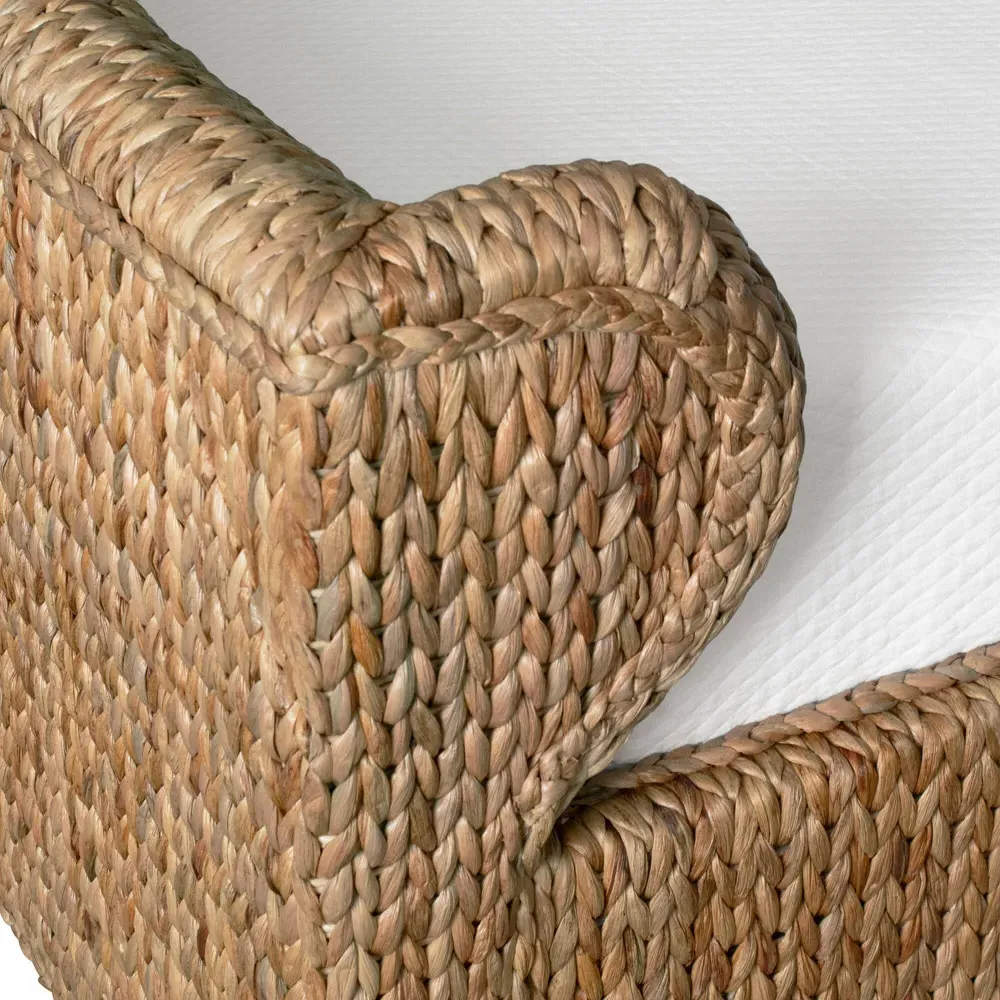 Jovi King Size Wingback Bed - Brown, Water Hyacinth