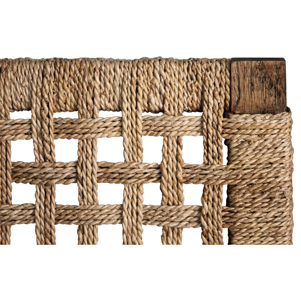 Karina King Size Bed Frame - Brown, Seagrass