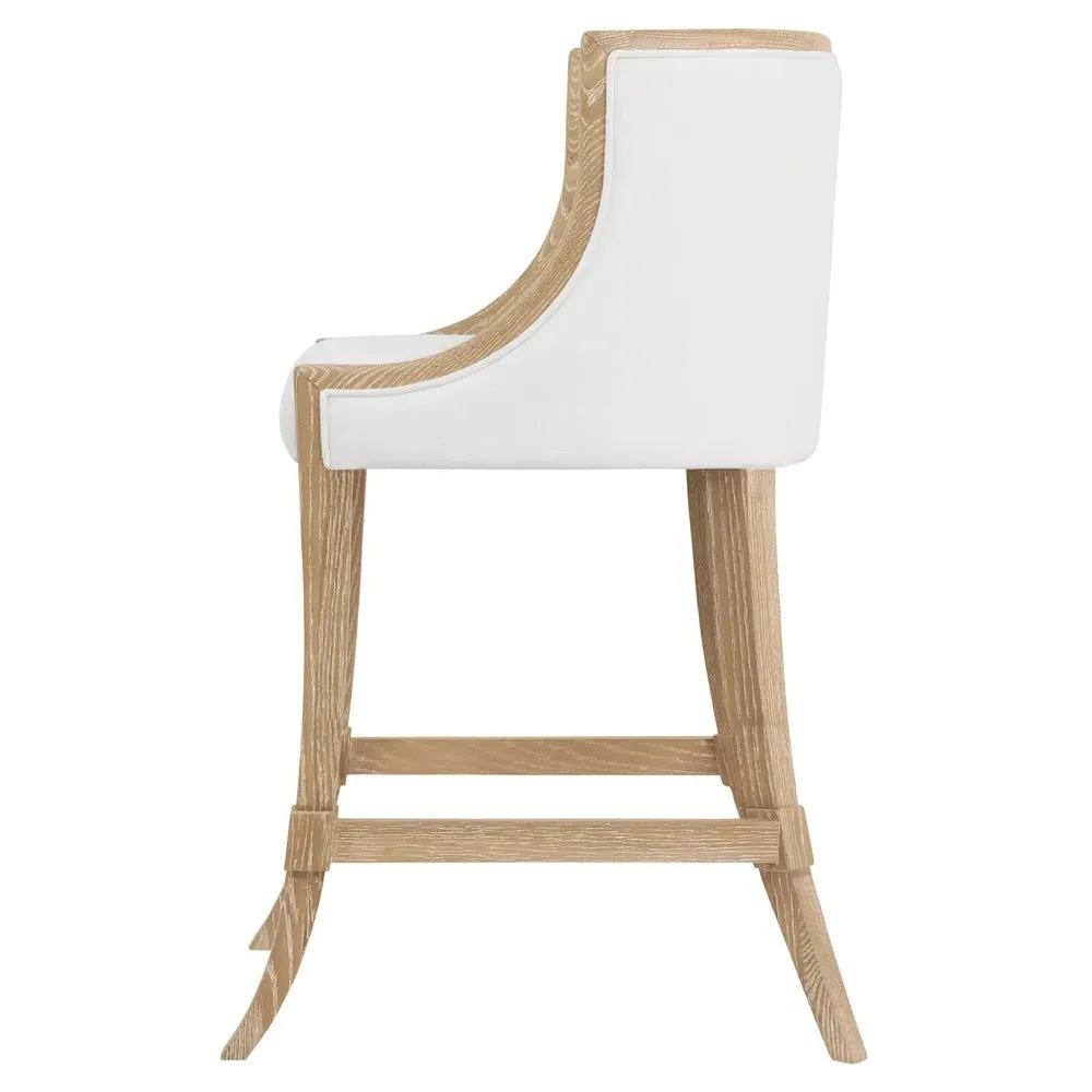 Keaton Counter Stool - White, Oak