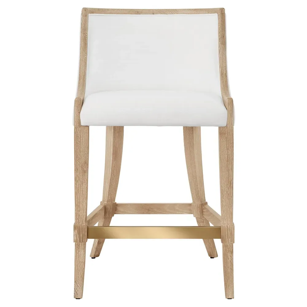 Keaton Counter Stool - White, Oak