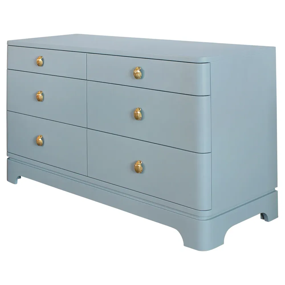 Kilmer Double Dresser - Light Blue, Lacquered Wood