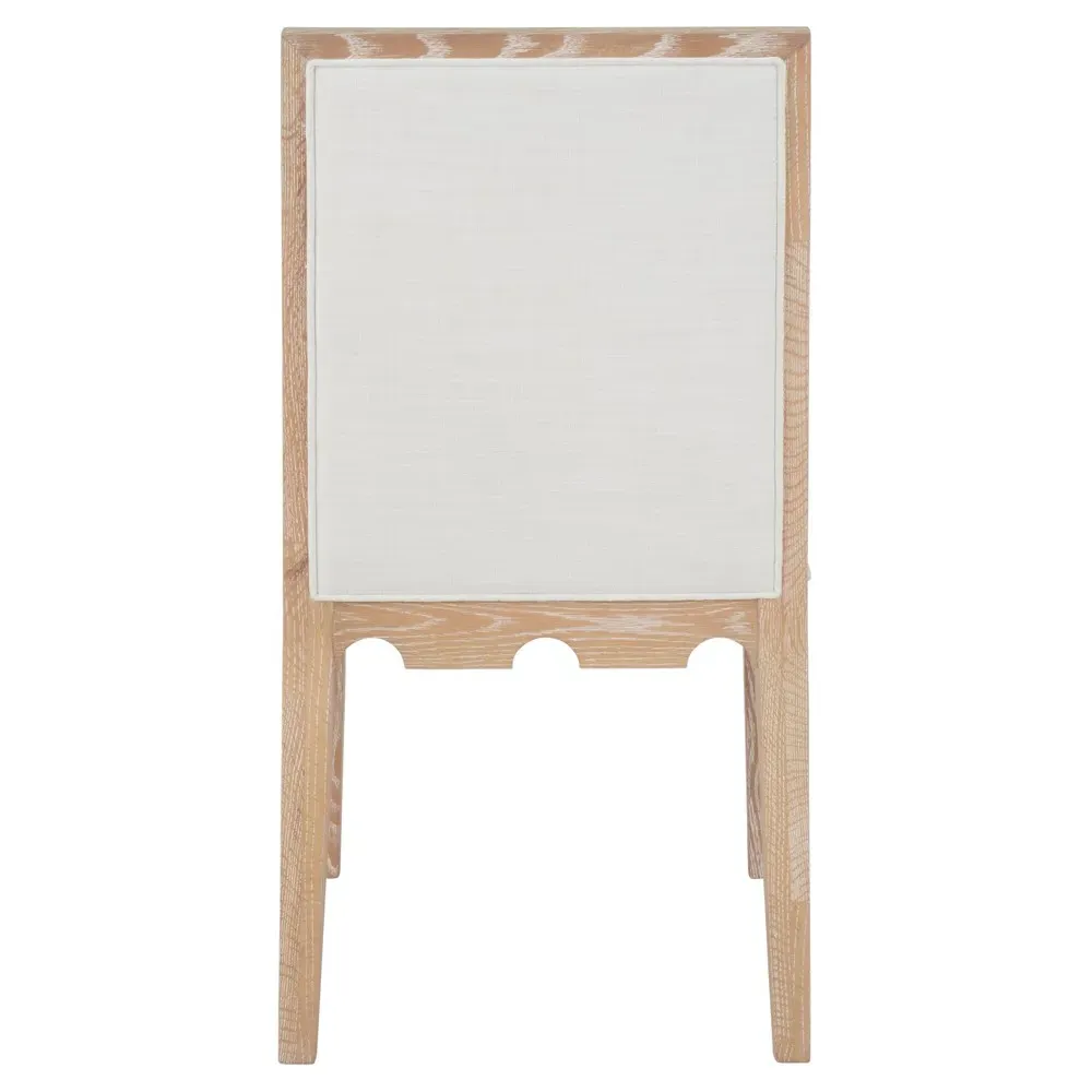 Lanister Dining Chair - White, Cerused Oak