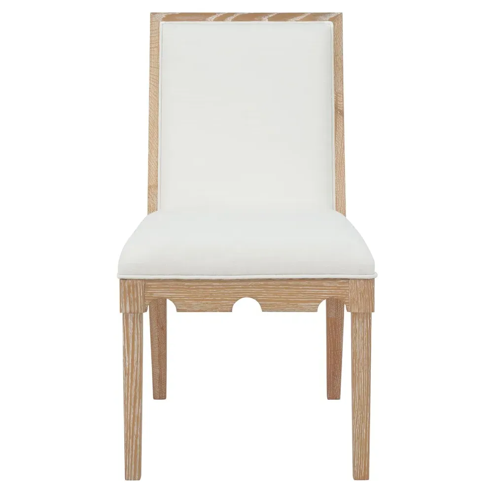 Lanister Dining Chair - White, Cerused Oak image