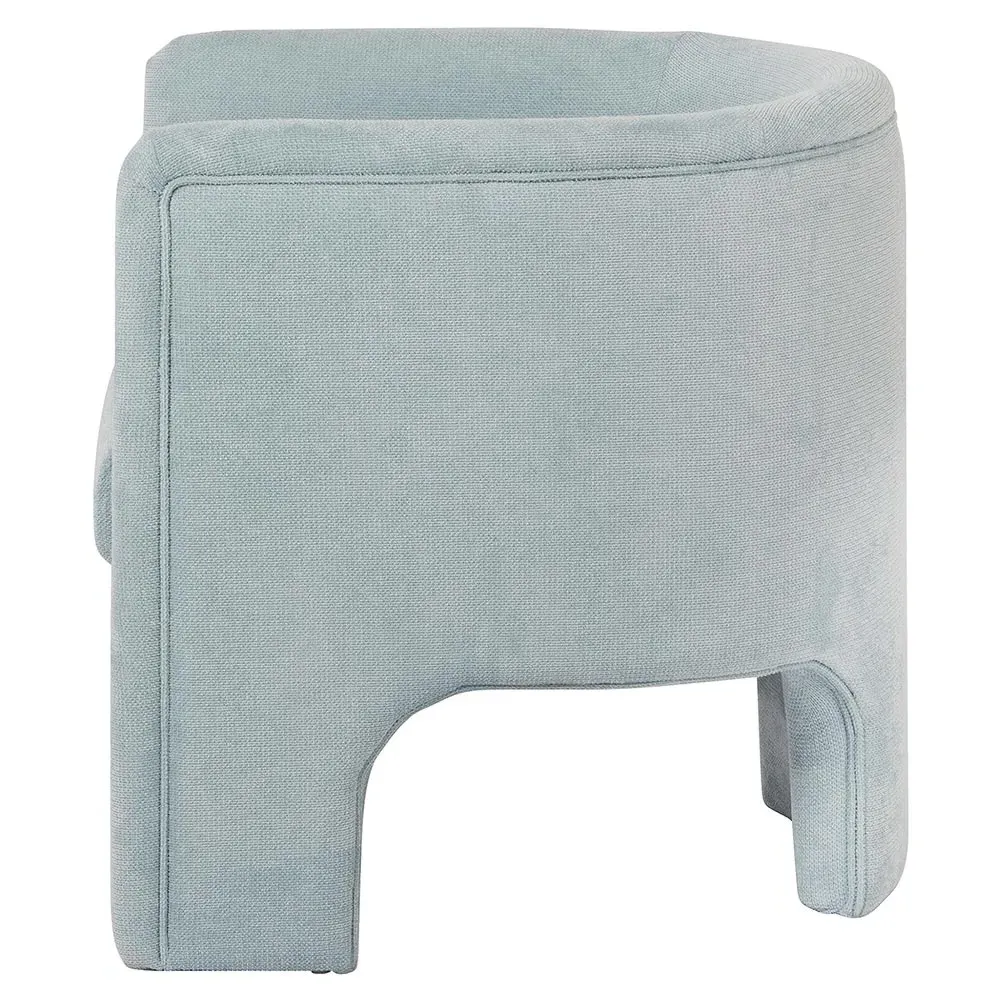 Lansky Barrel Arm Chair - Light Blue, Performance Fabric