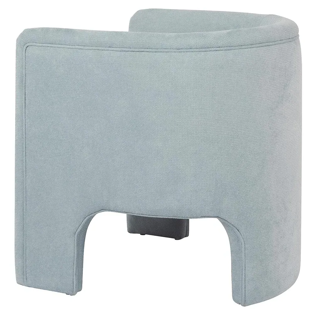 Lansky Barrel Arm Chair - Light Blue, Performance Fabric