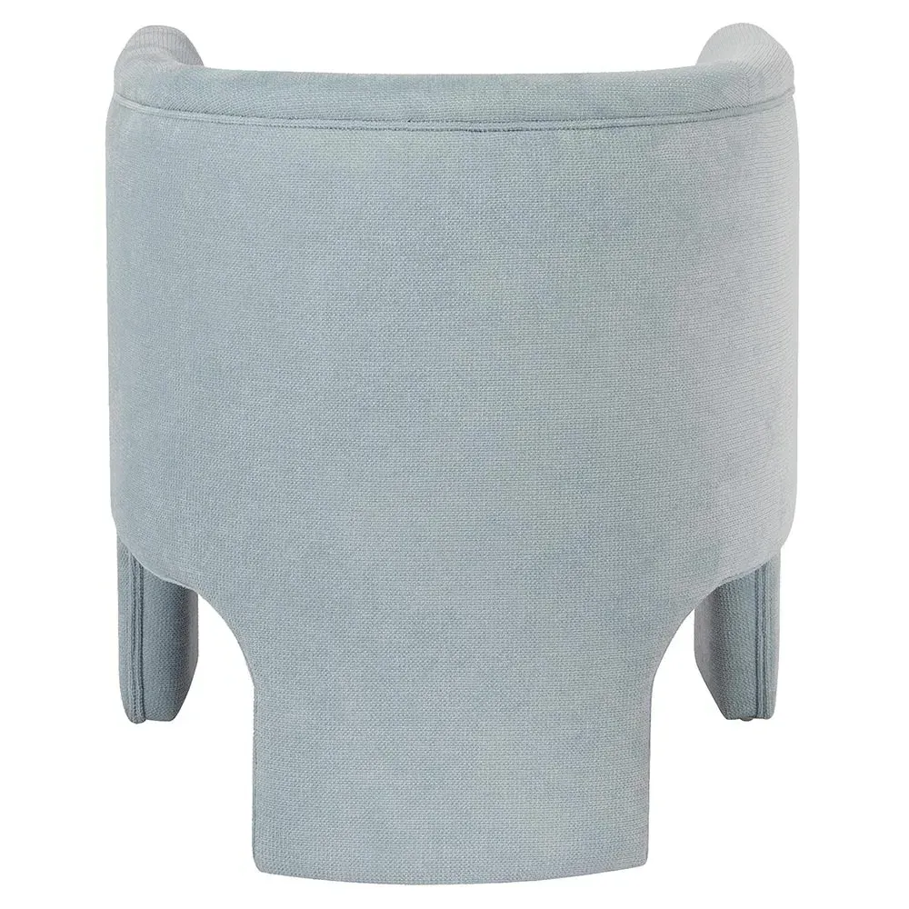 Lansky Barrel Arm Chair - Light Blue, Performance Fabric
