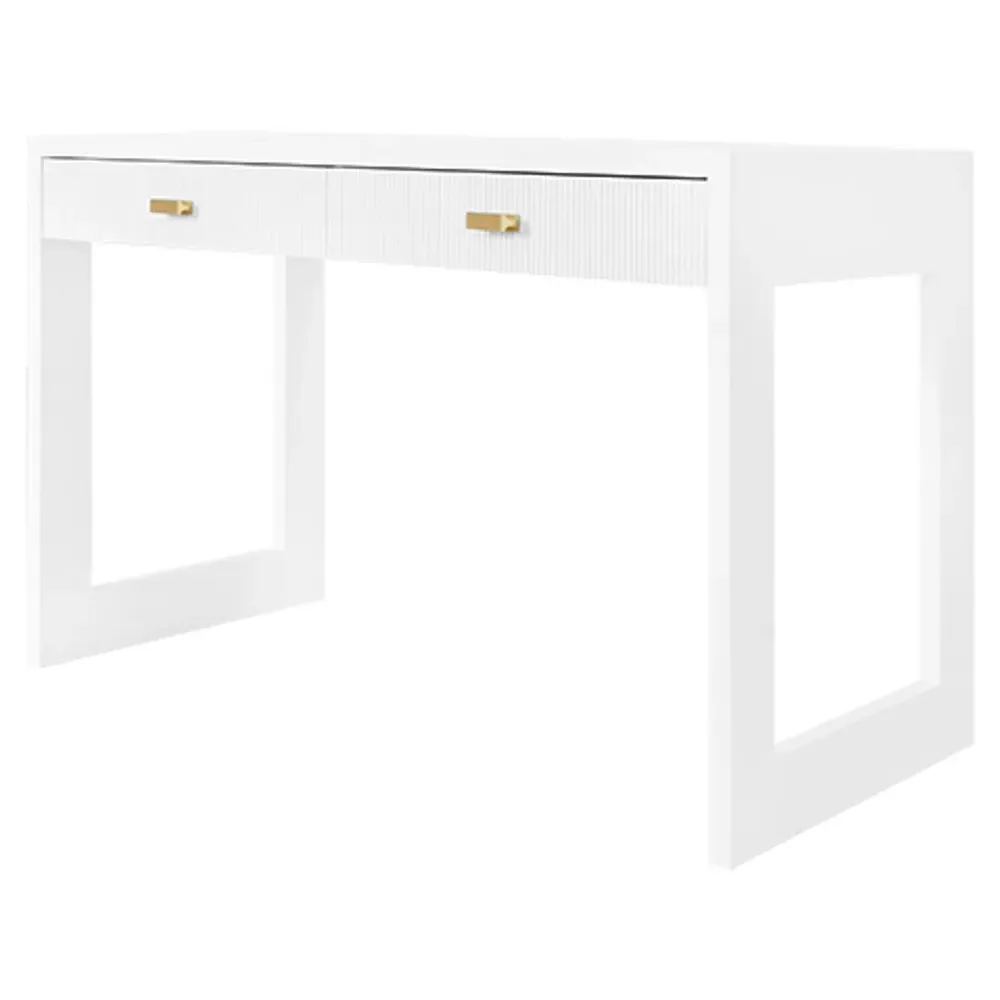 Larkin Rectangular Desk - White, Wood