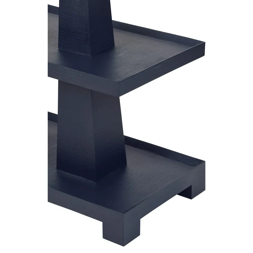 Lowen Console Table - Navy Blue, Linen