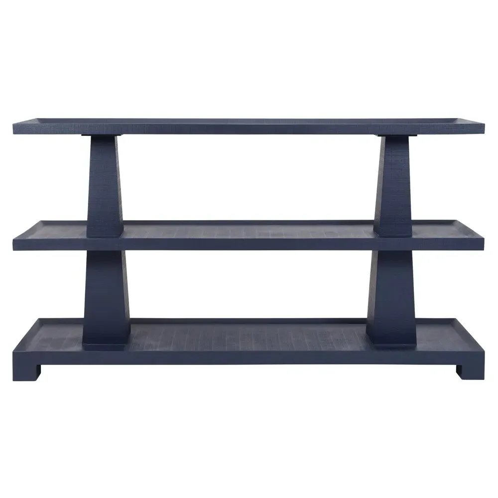 Lowen Console Table - Navy Blue, Linen